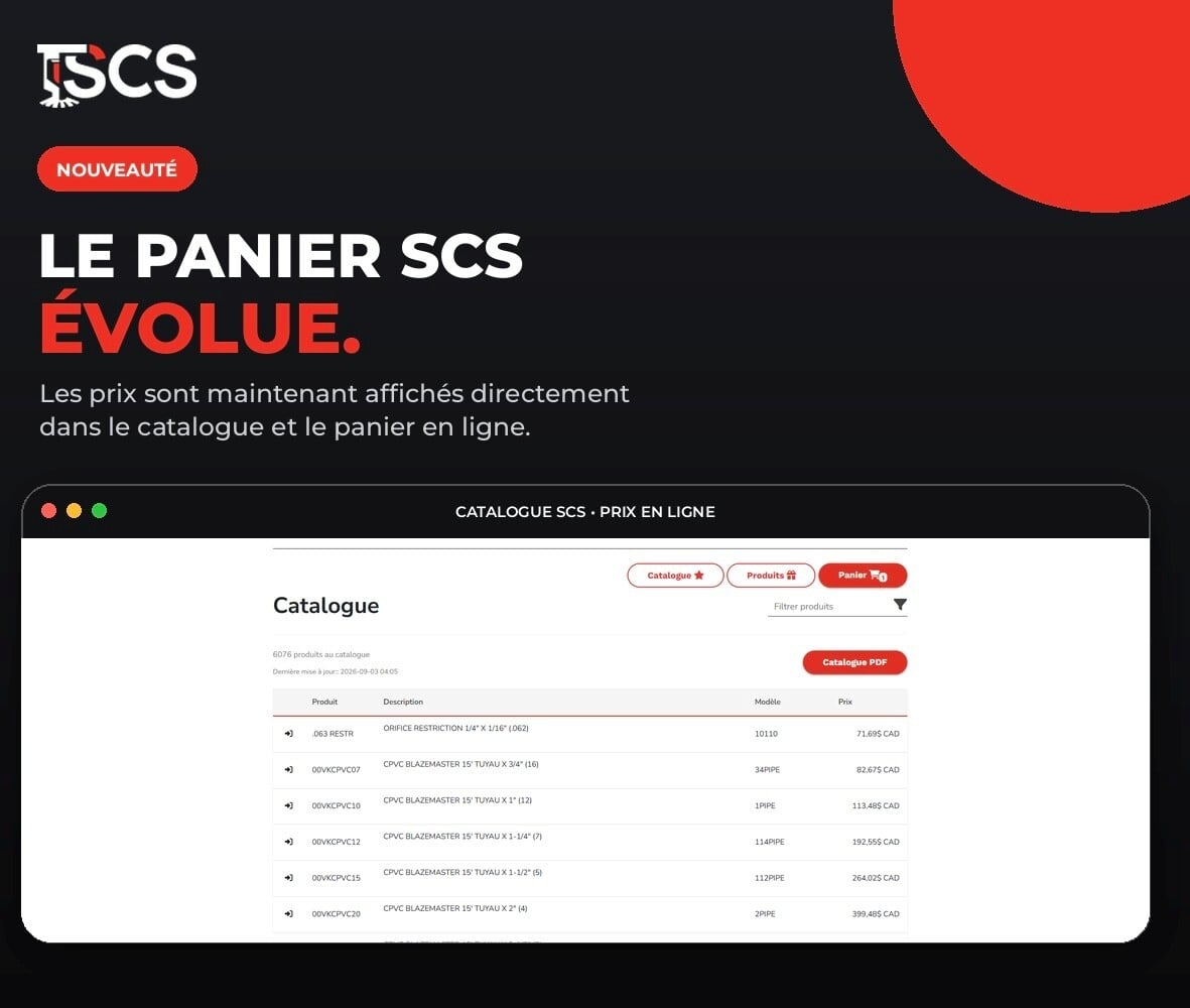 Une expérience encore plus simple: les prix sont maintenant affichés dans le panier SCS